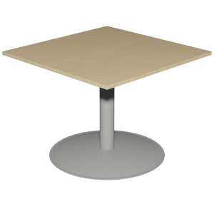 Table MANO plateau ép.24 mm stratifié chant ABS piètement époxy - 100x100 cm - T6