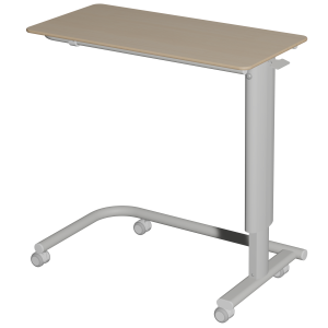 Table ADAP'TABLES mobile plateau stratifié chant bois piètement époxy - H70 à 105 cm
