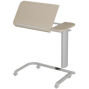 Table ADAP'TABLES mobile plateau inclinable stratifié chant ABS piètement époxy - H70 à 105 cm