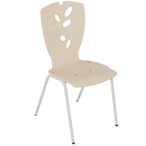 Chaise NINA coque C11 Natura bois Blueprotech® piètement époxy - T6