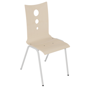 Chaise NINA coque C16 Bulle bois Blueprotech® piètement époxy - T6