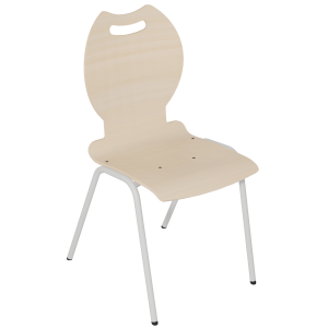 Chaise NINA coque C22 Bandana bois Blueprotech® piètement époxy - T6