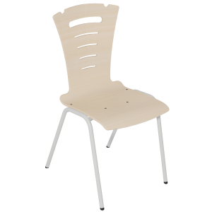 Chaise NINA coque C24 Coraly bois Blueprotech® piètement époxy - T6