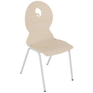 Chaise NINA coque C4 Yang bois Blueprotech® piètement époxy - T6
