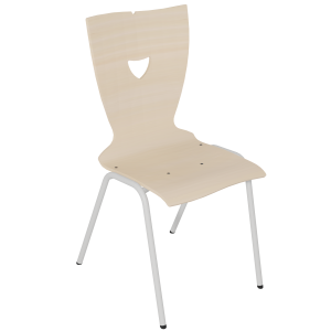 Chaise NINA coque C8 Hello bois Blueprotech® piètement époxy - T6