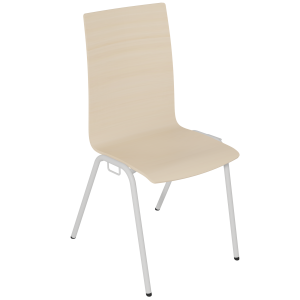 Chaise NINA PREMIUM accrochable coque C12 Alvana bois incolore piètement époxy - T6