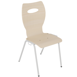 Chaise NINA accrochable coque C20 Kary bois Blueprotech® piètement époxy - T6