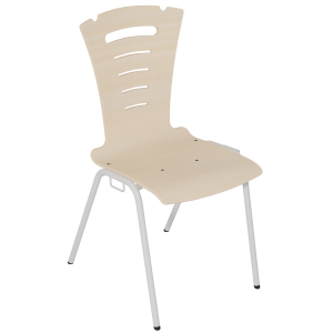Chaise NINA accrochable coque C24 Coraly bois Blueprotech® piètement époxy - T6