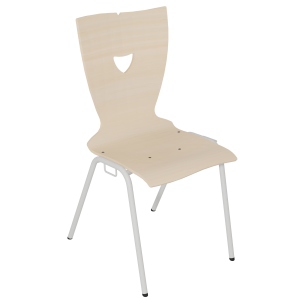 Chaise NINA accrochable coque C8 Hello bois Blueprotech® piètement époxy - T6