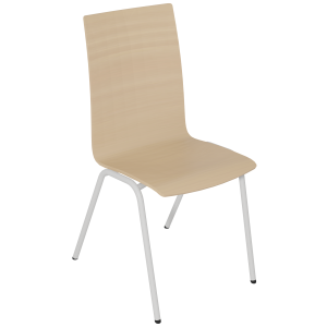Chaise NINA PREMIUM coque C12 Alvana bois teinté piètement époxy - T6