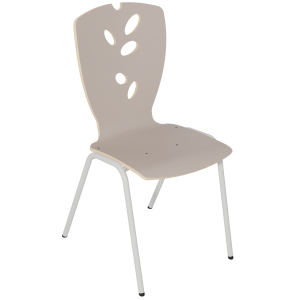 Chaise NINA coque C11 Natura stratifié chant brut piètement époxy - T6