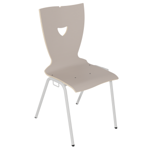 Chaise NINA accrochable coque C8 Hello stratifié chant brut piètement époxy - T6