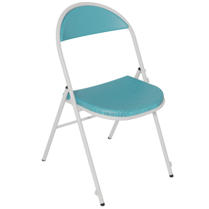 Chaise pliante PLICHAISE accrochable assise et dossier tissu Trévira CS piètement époxy - T6