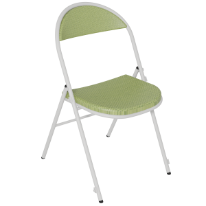 Chaise pliante PLICHAISE accrochable assise et dossier tissu Trévira CS piètement époxy - T6