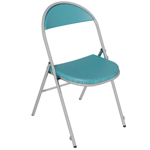 Chaise pliante PLICHAISE accrochable assise et dossier tissu Trévira CS piètement chromé - T6