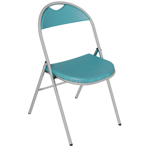 Chaise pliante PLICHAISE assise et dossier prise de main tissu Trévira CS piètement chromé - T6