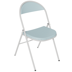 Chaise pliante PLICHAISE assise et dossier tissu enduit piètement époxy - T6