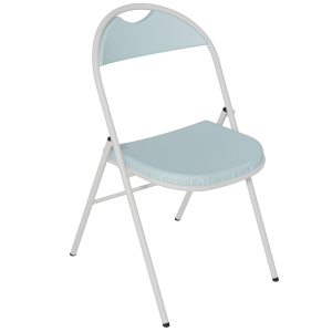 Chaise pliante PLICHAISE assise et dossier prise de main tissu enduit piètement époxy - T6