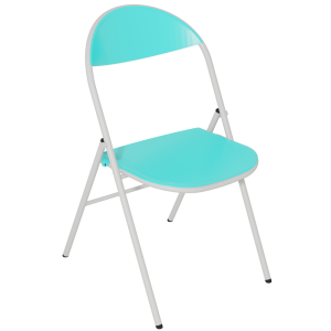 Chaise pliante PLICHAISE assise et dossier polypropylène piètement époxy - T6