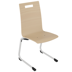 Chaise SOFIA coque C1 Classic bois teinté piètement époxy - T6