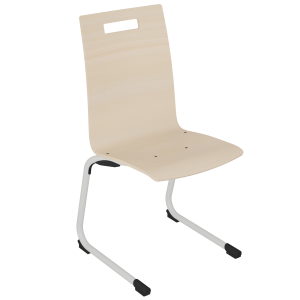 Chaise SOFIA coque C1 Classic bois Blueprotech® piètement époxy - T6