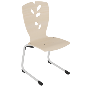 Chaise SOFIA coque C11 Natura bois Blueprotech® piètement époxy - T6