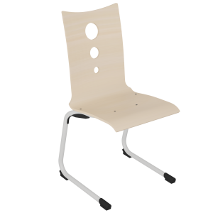 Chaise SOFIA coque C16 Bulle bois Blueprotech® piètement époxy - T6