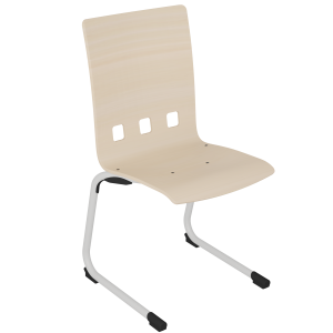 Chaise SOFIA coque C23 Caro bois Blueprotech® piètement époxy - T6