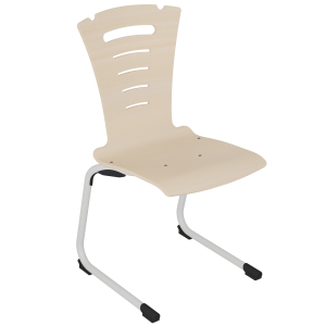 Chaise SOFIA coque C24 Coraly bois Blueprotech® piètement époxy - T6