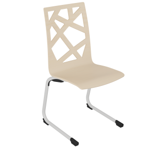 Chaise SOFIA PREMIUM coque C5 Mozaïk bois incolore piètement époxy - T6