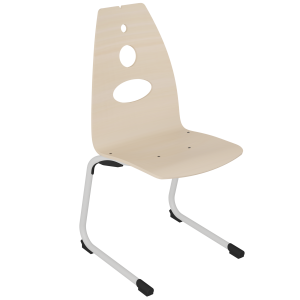 Chaise SOFIA coque C9 Zen bois Blueprotech® piètement époxy - T6