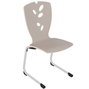Chaise SOFIA coque C11 Natura stratifié chant brut piètement époxy - T6