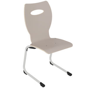 Chaise SOFIA coque C20 Kary stratifié chant brut piètement époxy - T6