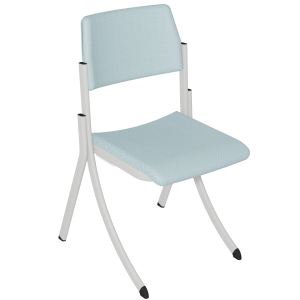 Chaise R250 assise et dossier tissu enduit piètement époxy - T6