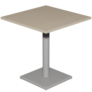 Table MENORCA plateau ép.24 mm stratifié chant ABS piètement époxy - 60x60 cm - T6
