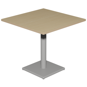 Table MENORCA plateau ép.24 mm stratifié chant bois piètement époxy - 80x80 cm - T6