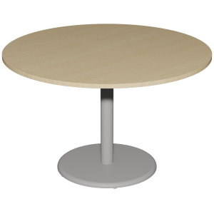 Table MENORCA plateau ép.24 mm stratifié chant ABS piètement époxy - D100 cm - T6