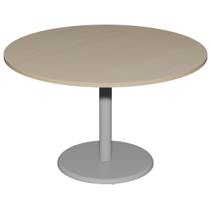 Table MENORCA plateau ép.24 mm stratifié chant bois piètement époxy - D120 cm - T6