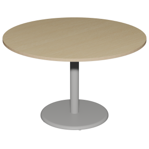 Table MENORCA plateau ép.24 mm stratifié chant bois piètement époxy - D120 cm - T6