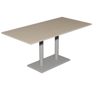 Table MENORCA plateau ép.24 mm stratifié chant ABS piètement époxy - 180x80 cm - T6