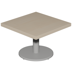 Table basse MENORCA plateau ép.24 mm stratifié chant ABS piètement époxy - 60x60 cm - H40 cm