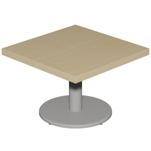 Table basse MENORCA plateau ép.24 mm stratifié chant ABS piètement époxy - 60x60 cm - H40 cm