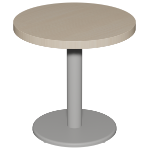 Table basse MENORCA plateau ép.24 mm stratifié chant ABS piètement époxy - D60 cm - H40 cm