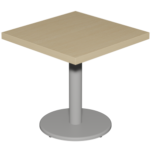 Table mi-hauteur MENORCA plateau ép.24 mm stratifié chant ABS piètement époxy - 60x60 cm - H58 cm