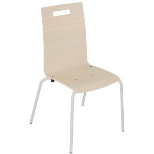 Chaise IXIA coque C1 Classic bois Blueprotech® piètement époxy - T6