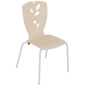 Chaise IXIA coque C11 Natura bois Blueprotech® piètement époxy - T6