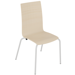 Chaise IXIA PREMIUM coque Alvana C12 bois incolore piètement époxy - T6