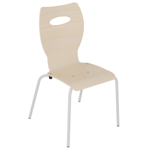 Chaise IXIA coque C20 Kary bois Blueprotech® piètement époxy - T6