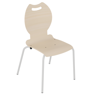 Chaise IXIA coque C22 Bandana bois Blueprotech® piètement époxy - T6