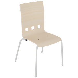 Chaise IXIA coque C23 Caro bois Blueprotech® piètement époxy - T6